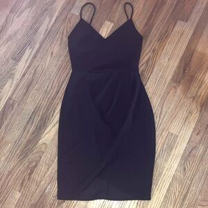 Elegant Black Spaghetti Strap Dress